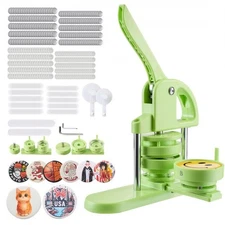 VEVOR Button Maker Machine,1.26/2.28 inch 2-in-1,Plastic Pin Maker with 200 pcs