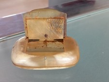Antique Georgian Bovine (Cow) Bone Horn Snuff Box with Lift up Lid. 7 x 4.5 cms