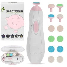 Electric Baby Nail File Trimmer/Manicure Toddler Toes Trim Nails Polish Care Set
