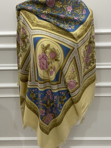 S54#Gucci shawl multicolore wool&silk made in italy 50/53 inch - Picture 9 of 9