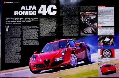 Sport Auto 11/2013 Alfa Romeo 4C Coupe mit 240PS im Fahrbericht auf 2 Seiten