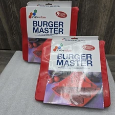Set of 2: Shape Store Burger Master Freezer Container~Shape And Freeze All In 1