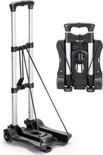 Small Folding Hand Truck Dolly with 2 Wheels, Foldable Luggage Cart