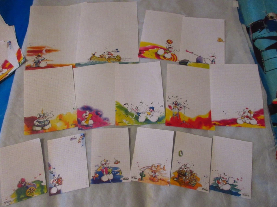 gros choix de feuilles diddl A4/A5/A6 blanches anciennes et couleur - Photo 3/3