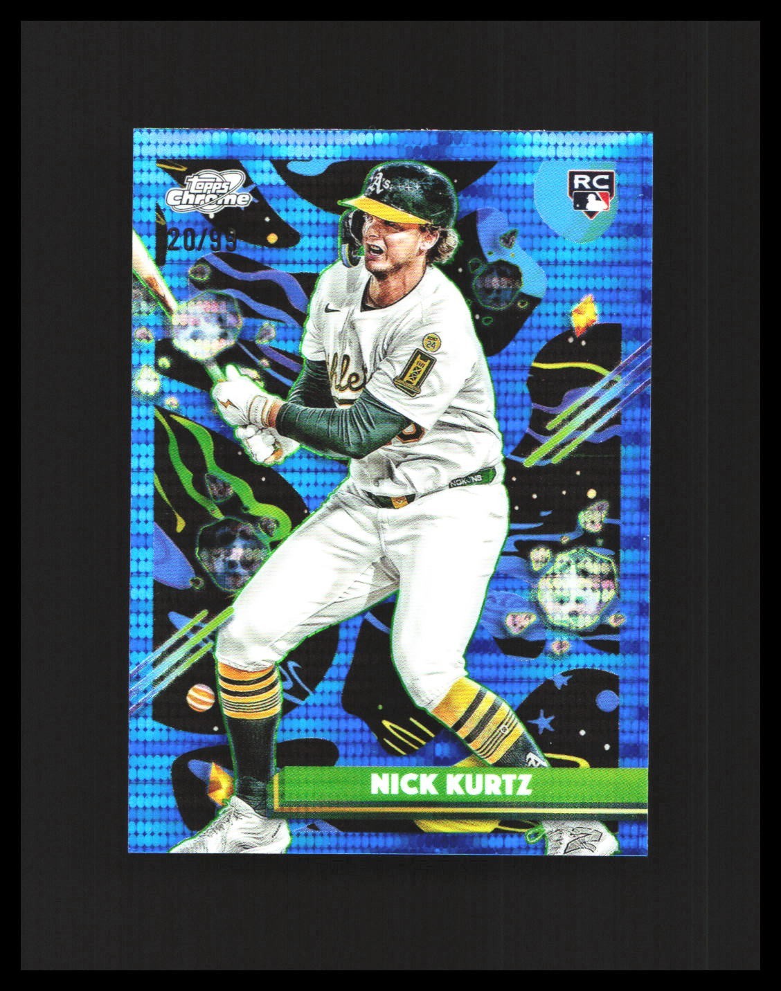 2025 Nick Kurtz Rookie Card Topps Cosmic Chrome Blue Moon /99 #183 Athletics