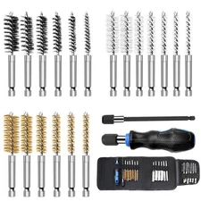 MAXAMN Wire Brush for Drill 18-Pack, Wire Brushes for Cleaning Rust Tube Auto...