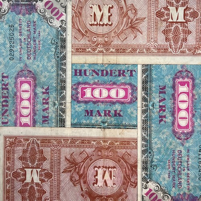 #ad #ad One 1 1944 WWII Germany Allied Occupation Military Currency 100 Mark Banknote $17.75