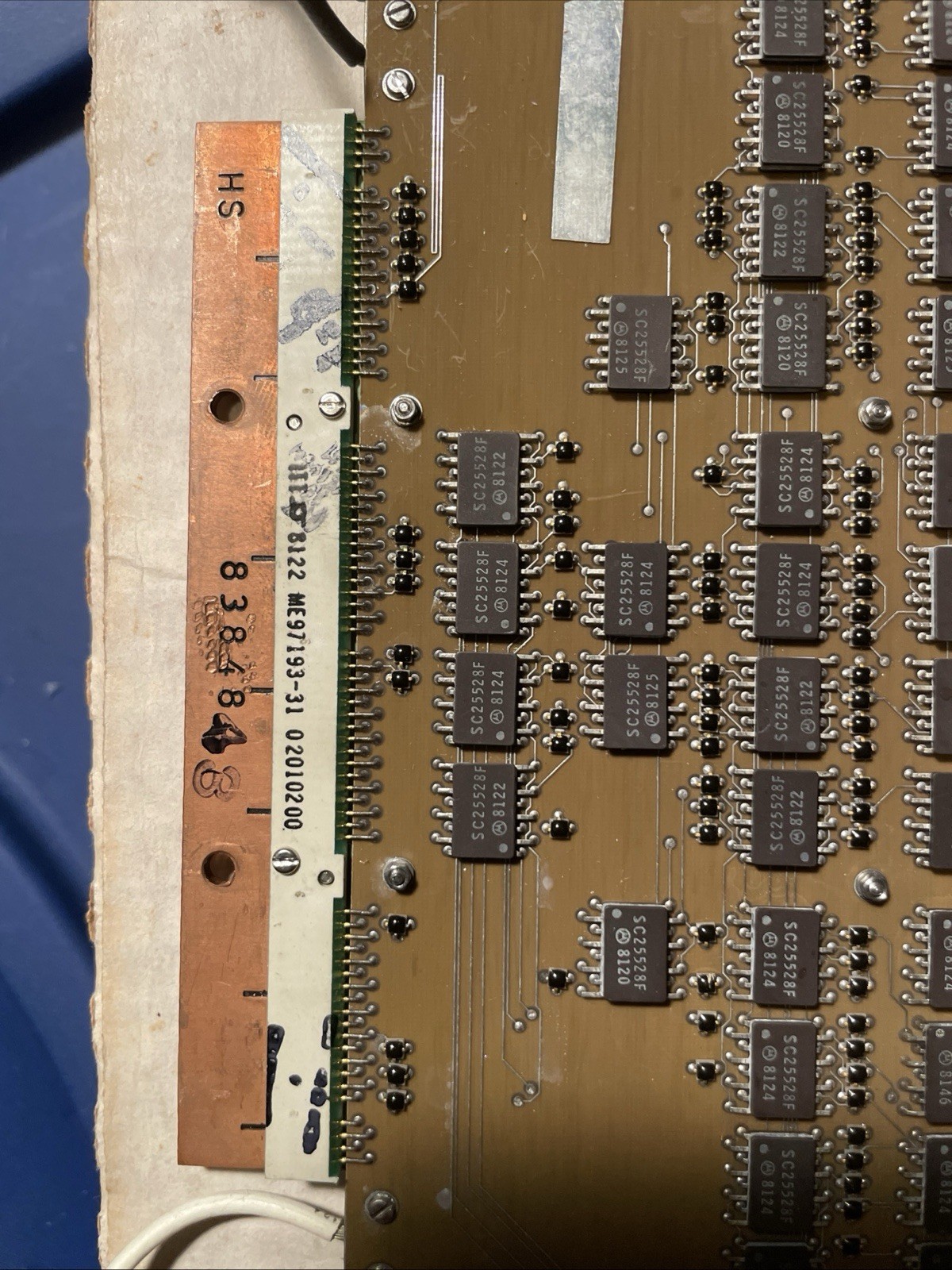 Cray-1 SuperComputer E.L.C. Module Daughter Board. Circa 1976. 2 Studs Missing.