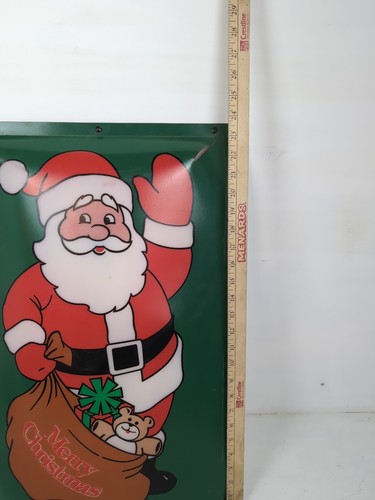 Vintage farbige hängende Weihnachtsmann/Weihnachtslicht Deko - funktioniert!! 24" x 16" - Bild 5 von 6