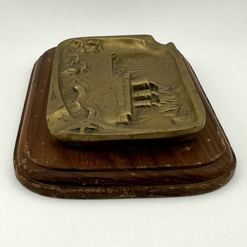 "Cenicero de barco de recuerdo de colección 4,5"" X 3"" bote náutico años 30 40 latón macizo" - Imagen 5 de 10