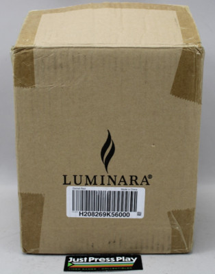 Set of 4 Luminara 7''x3'' Garnet Red Real Flame Effect Candles w/ Remotes NIB