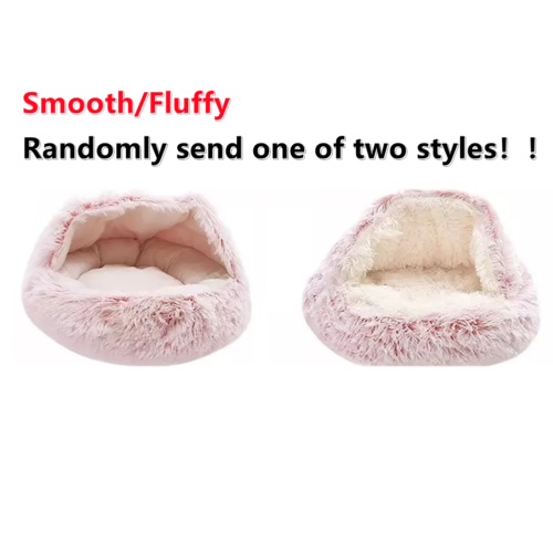 Pet Dog Cat Bed Round Plush Bed Cat Igloo Cave House Kitten Warm Sleeping Nest - Picture 16 of 16