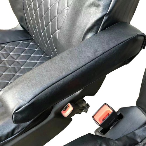 FULLY TAILORED LEATHER QUILTED SEAT COVERS for FORD TRANSIT CUSTOM 2013 on - Picture 7 of 12