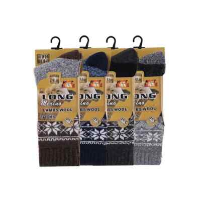 Herren Blumen Wollsocken Outdoor Wandern Arbeitsstiefel Thermosocke 6-11 Winter Heiß