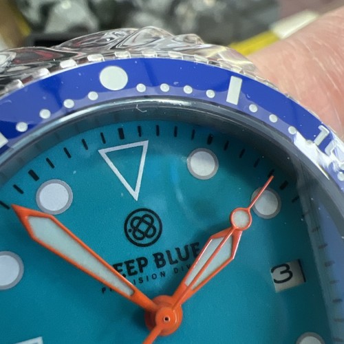 Deep Blue Automatic 40 M Full Luminous Blue Dial🍺black Strap(BNS)!! Nice 👍.