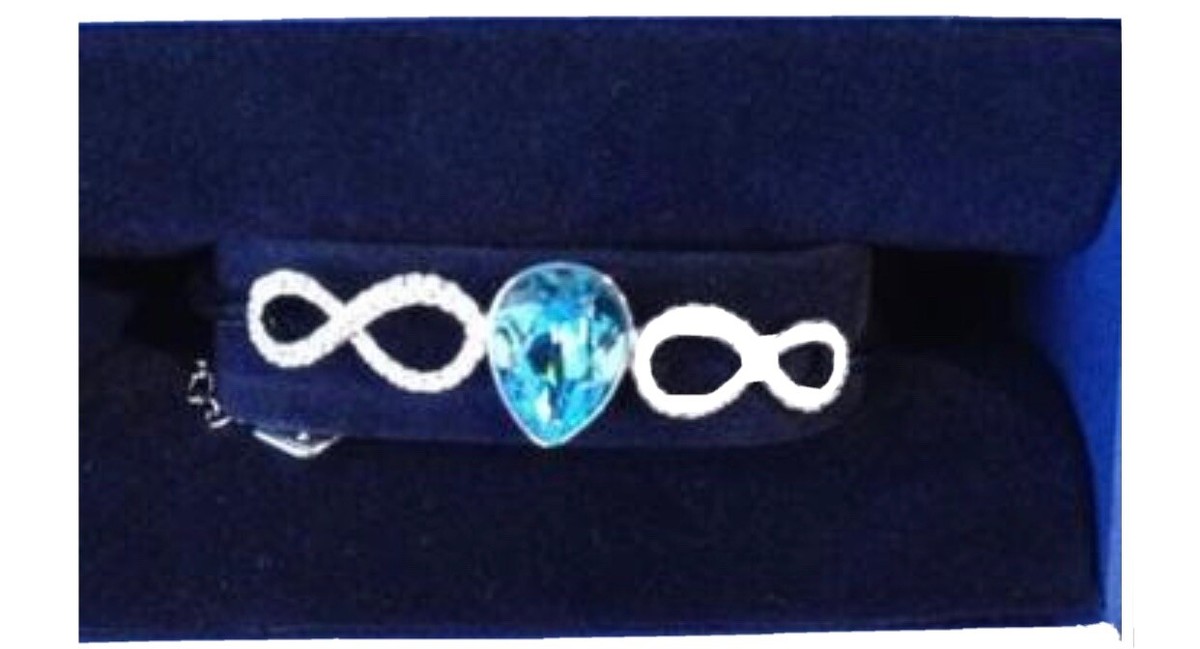 スワロフスキーSwarovski Afire ブレスレット Swarovski Blue Afire Bangle Bracelet | eBay