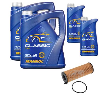 FEBI BILSTEIN Ölfilter 12L MANNOL Classic 10W-40 für Audi A6 Allroad 4FH C6