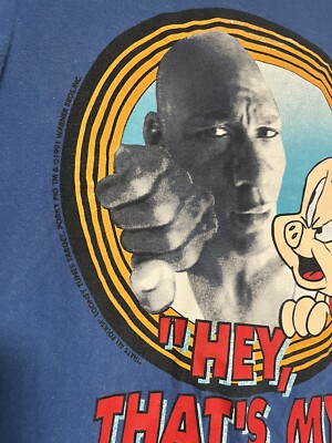 Vintage 1991 Nike M Jordan That's All Folks Porky Pig Looney Tunes