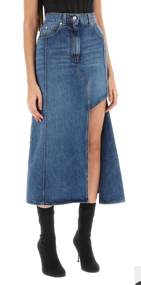 Falda midi asimétrica cintura alta Alexander McQueen. Pequeño Foto 4 de 4