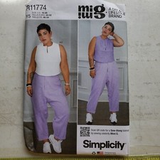 Simplicity Pattern R11774 Pants Stretch Knit Top Sleeveless Misses 18 - 26 UNCUT
