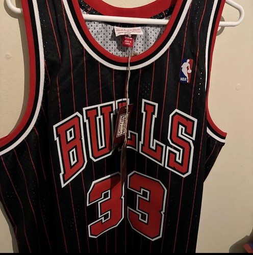 Chicago Bulls Jersey Scottie Pippen Mens Size 2XL Swingman Mitchell & Ness Black - Picture 5 of 5