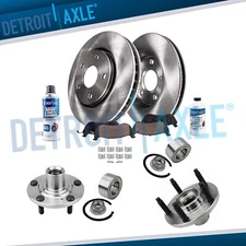 8pc 11.65" Front Rotors Brake Pads Wheel Bearing Hubs for Ford Edge Lincoln MKX