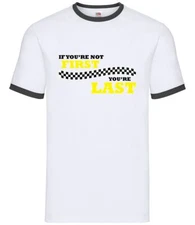 If you're Not First, You're Last - Mens Ringer - Driving Racing Formula Car