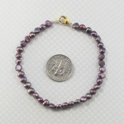 Purple Baby Baroque Pearl Simple and Elegant Bracelet | eBay