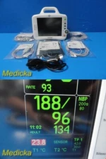 GE Dash 3000 Series Patient Monitor (Masimo SpO2) W/ NEW Patient Leads ~ 35161