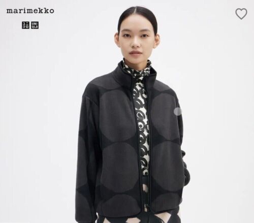 Marimekko size M (12-14) Fleece Full-Zip Long Sleeve Jacket (dark grey) - Picture 1 of 13