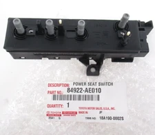 Genuine OEM Toyota 84922-AE010 Driver Front Power Seat Switch