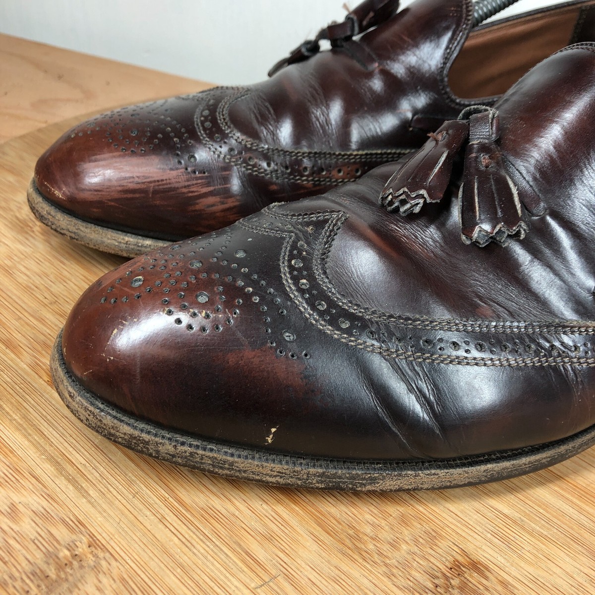 Breather Wright Men\'s Sz 11.5 A Black Leather Dress Loafer Horse Bit Shoes Mens Shoe Bridle Bit Moc Briar – Castaway Nantucket Island main image 3