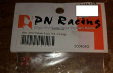 PN Racing min z 200408O alm. 2mm wheel lock nut  - ORANGE 
