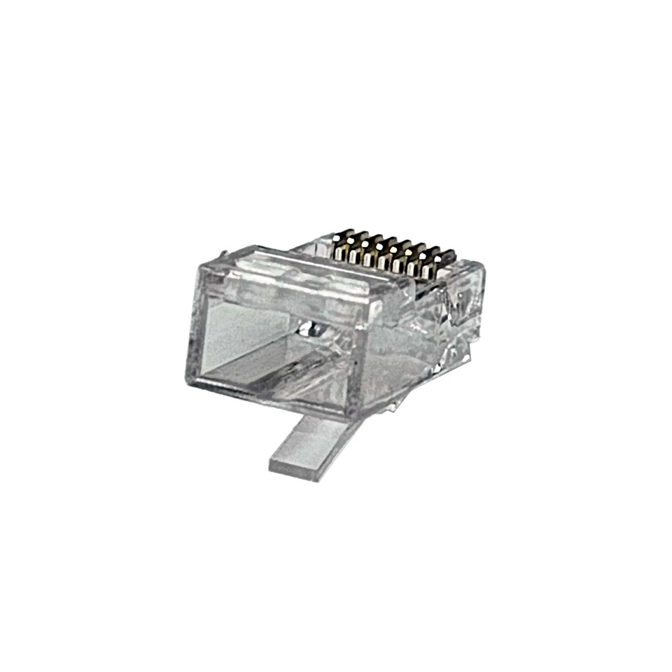 Conector enchufe modular de paso CAT6/CAT6A extra grande RJ45 8P8C, 100 un. Foto 2 de 4