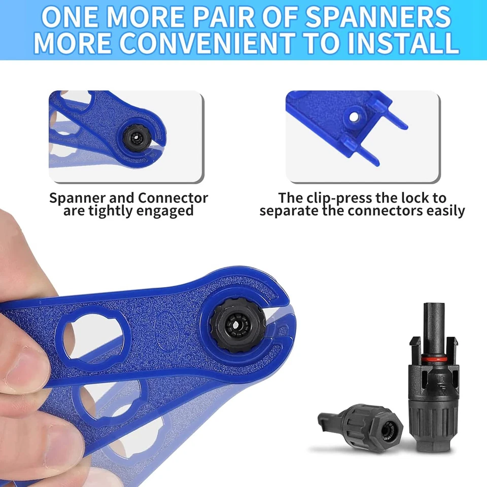 100 x Solarstecker MC-4 Stecker Solarkabel 4/6mm² Buchse Kupplung Verbinder DE - Bild 3 von 4