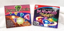 Bejeweled Twist (PopCap, 2008) & Jewel Logic (Cosmi, 2005) Games PC CD-ROM