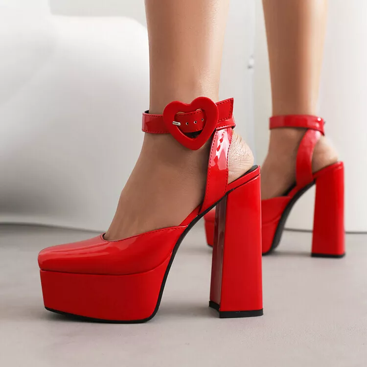 Sexy Shoes Peep Toe Stiletto Heels Transparent Ankle Buckle Straps Platforms  Catwalk Pumps - Hot Pink in Sexy Heels & Platforms - $94.15