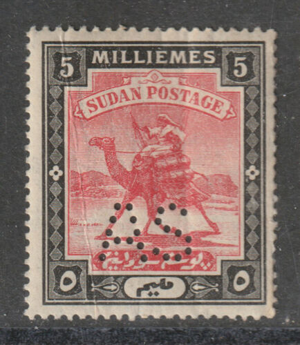 Sudan - 1902-21 - Rare - Camel Post - Perfin. AS - 5 m - MNH - As scan - Picture 1 of 2