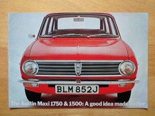 AUSTIN MAXI 1500 & 1750 orig UK Mkt Sales Brochure 1971 - 2786