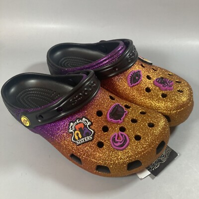 Women Size Crocx x Hocus Pocus Halloween Crocs Purple