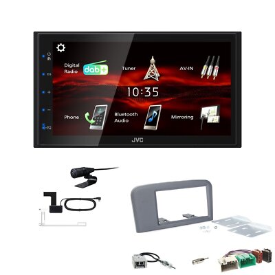 JVC KW-M180DBT 2DIN DAB+ Autoradio für Volvo S80 I 1998-2008 anthrazit