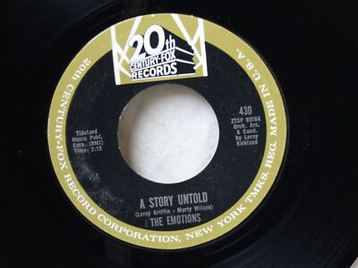 The Emotions:  A Story Untold / One Life, One Love, One You  EX+    1963  7''