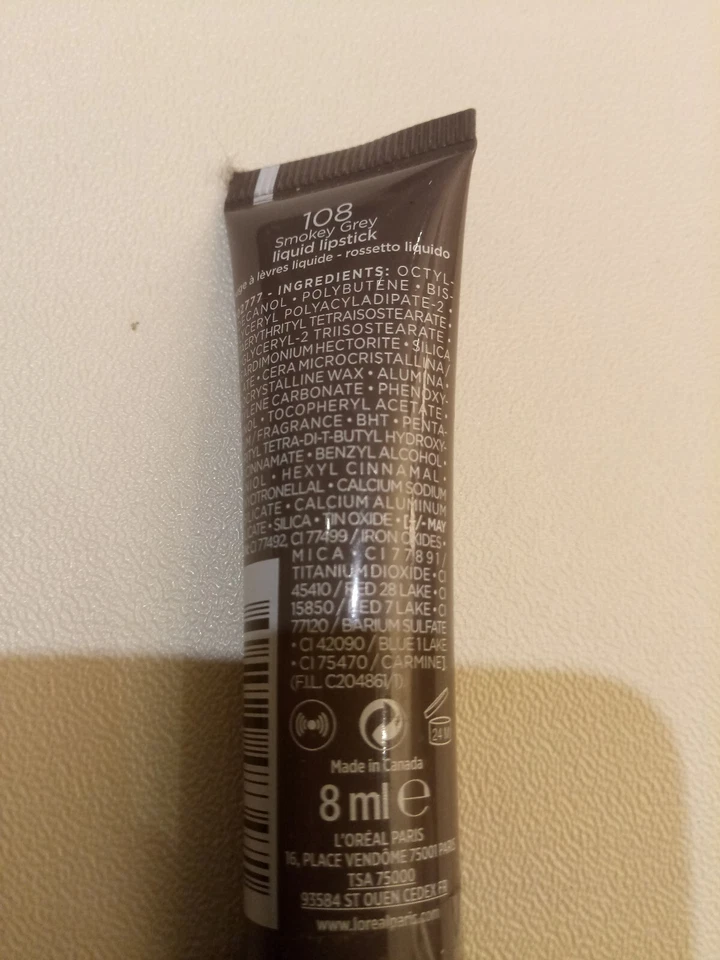 L´OREAL Paris Lip Paint Lacquer smokey grey (108) - Bild 3 von 3