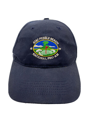 VTG Y2K Pebble Beach Pro-Am Hat Navy AT&T Tournament CaliFame Golf Cap Strapback