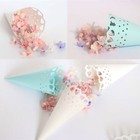 10x Laser Cut Wedding Paper Confetti Cones - Wedding Flowers Biodegradable