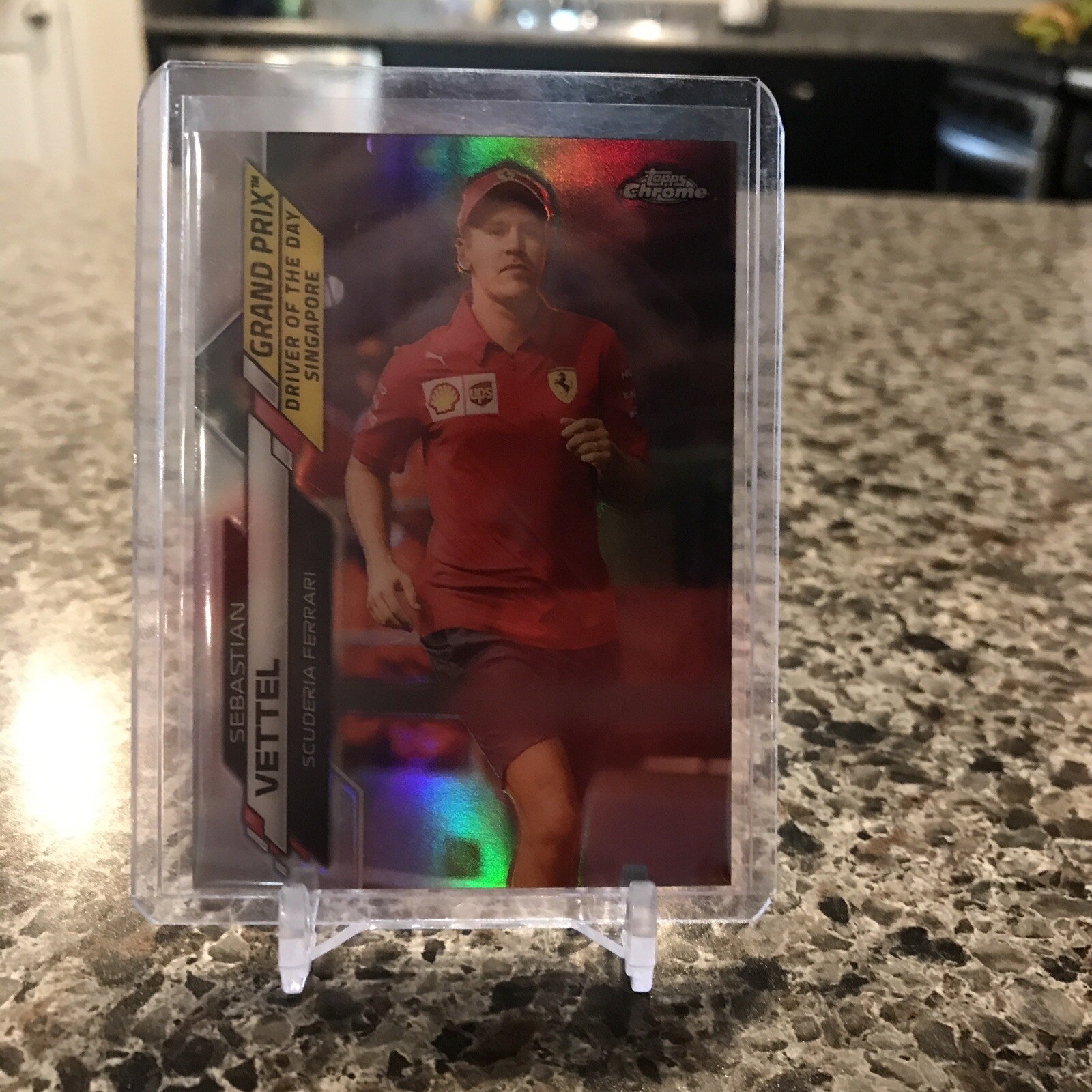 2020 Topps Chrome Formula 1 Sebastian Vettel Refractor Driver Day #168 T492