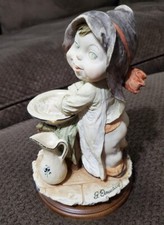 Vintage Giuseppe G. Armani Gulliver's World Girl Lavastoviglie, Fondo Nudo 8,5"