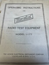 HICKOK RADIO TEST EQUIPMENT 1-177  MANUAL