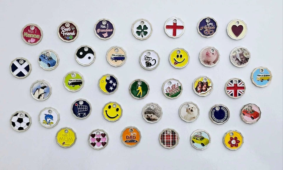 New £1 Shape Supermarket Shopping Trolley Token Coin Pound Locker Key Ring - Image 2 of 4