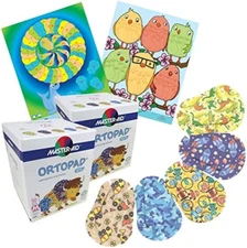 ® Bamboo Boys Eye Patches, 100-Pack Includes 2 Boxes and 2 Posters, Medium Size,